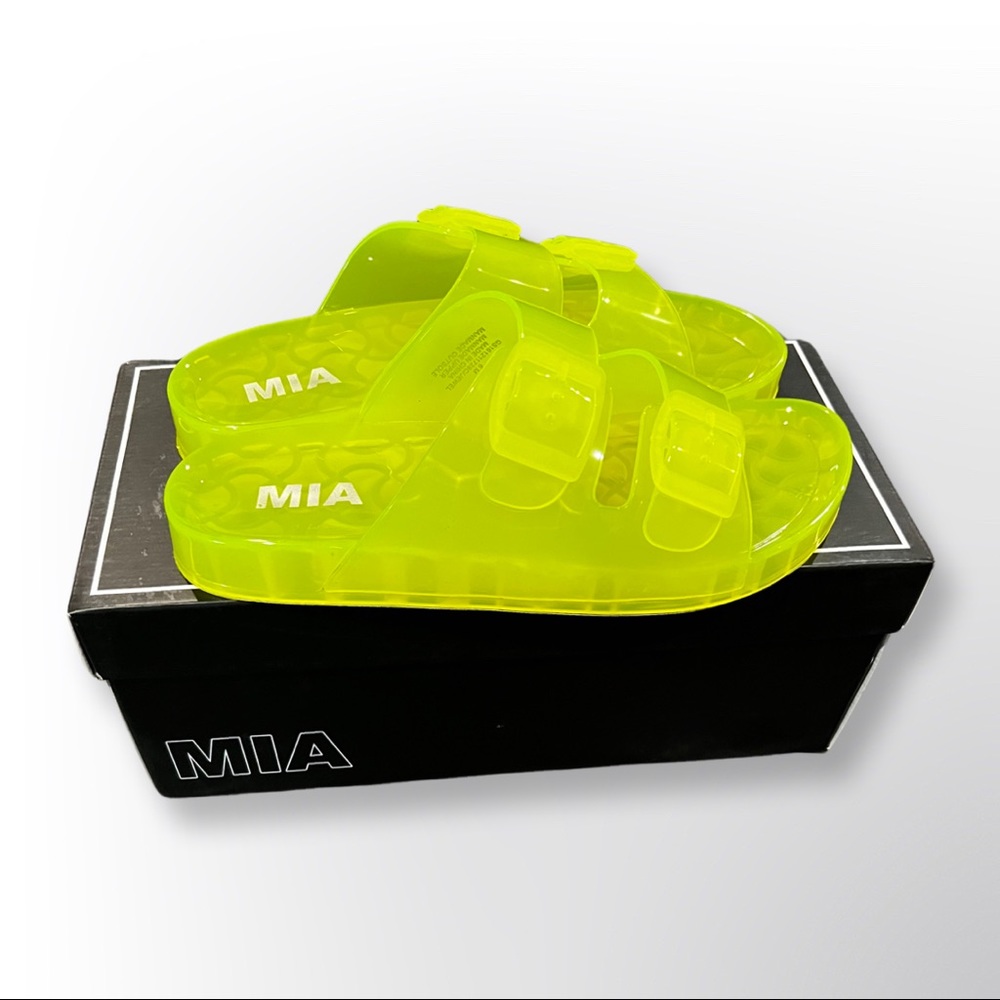 MIA double strap jelly slides